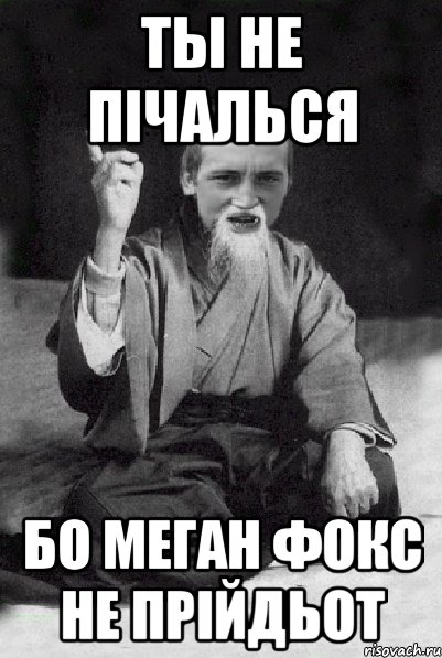 Ты Не Пічалься бо меган фокс не прійдьот, Мем Мудрий паца