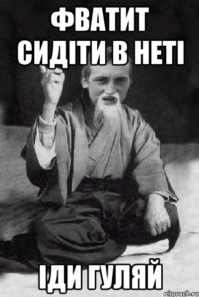 фватит сидіти в неті іди гуляй, Мем Мудрий паца