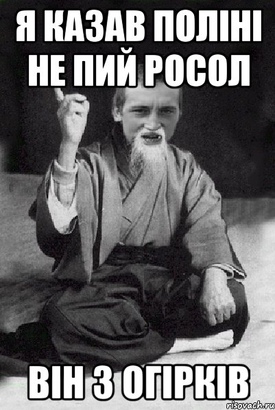 Я казав Поліні не пий росол вІН З ОГІРКІВ, Мем Мудрий паца