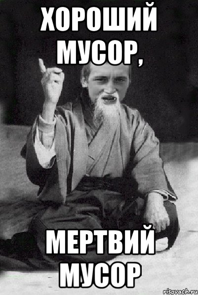 Хороший мусор, Мертвий мусор, Мем Мудрий паца