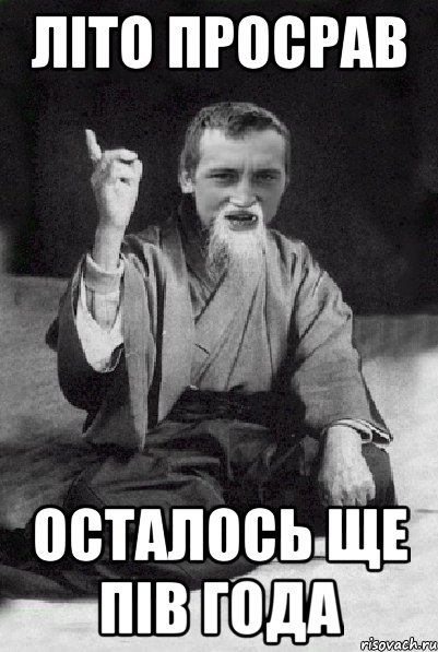 ЛІТО ПРОСРАВ ОСТАЛОСЬ ЩЕ ПІВ ГОДА, Мем Мудрий паца