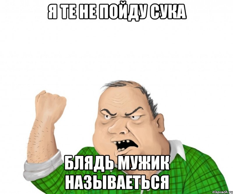 я те не пойду сука блядь мужик называеться, Мем мужик