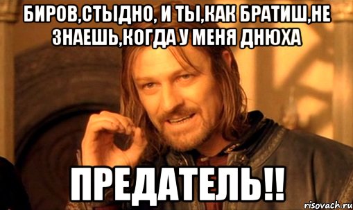 Биров,стыдно, и ты,как братиш,не знаешь,когда у меня днюха предатель!!