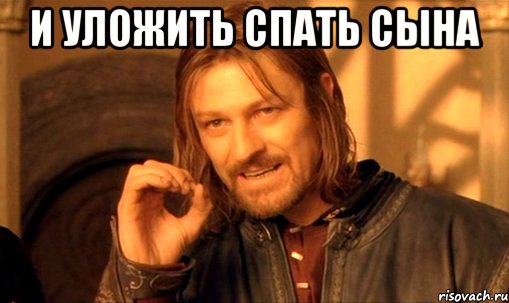 и уложить спать сына , Мем Нельзя просто так взять и (Боромир мем)