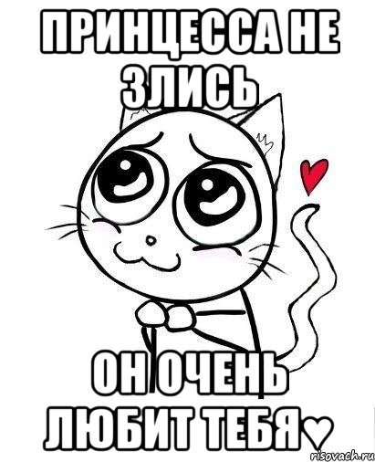 принцесса не злись он очень любит тебя♥