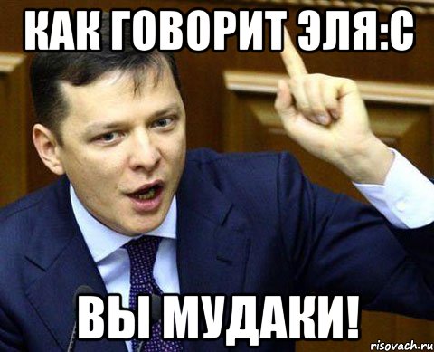 Как говорит Эля:с вы мудаки!