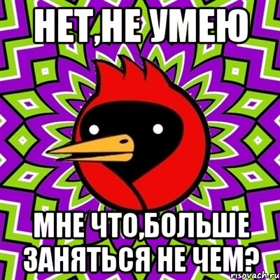 Нет,не умею Мне что,больше заняться не чем?, Мем Омская птица