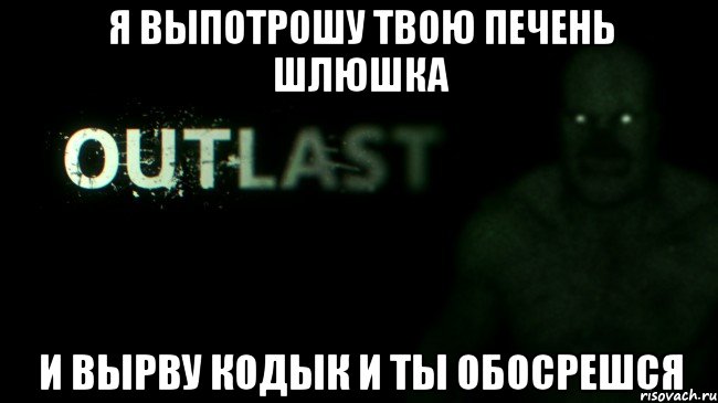 я выпотрошу твою печень шлюшка и вырву кодык и ты обосрешся