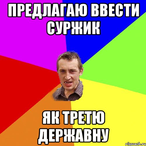 ПРЕДЛАГАЮ ВВЕСТИ СУРЖИК ЯК ТРЕТЮ ДЕРЖАВНУ, Мем Чоткий паца