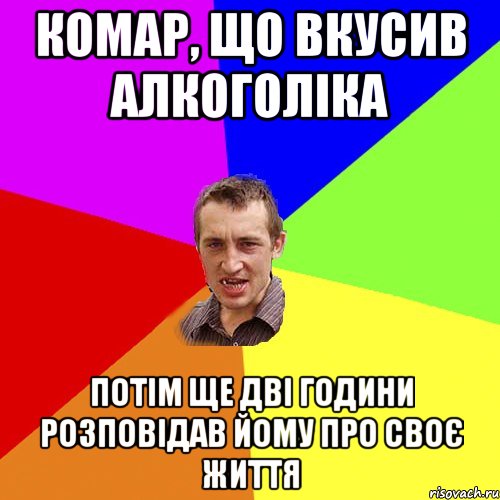 Комар, що вкусив алкоголіка потім ще дві години розповідав йому про своє життя, Мем Чоткий паца