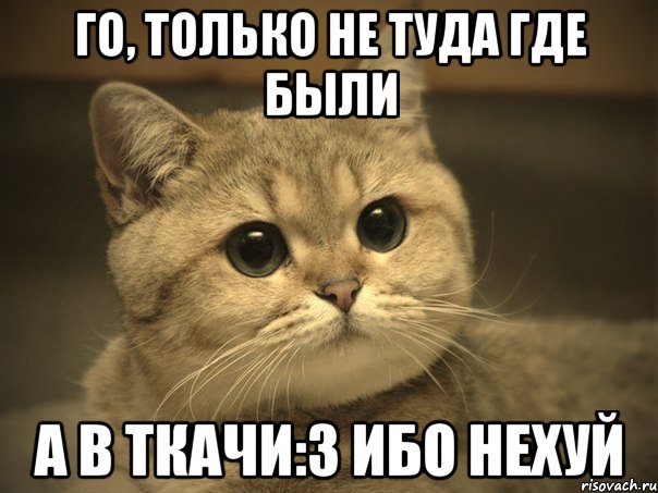 Го, только не туда где были А в ткачи:3 ибо нехуй