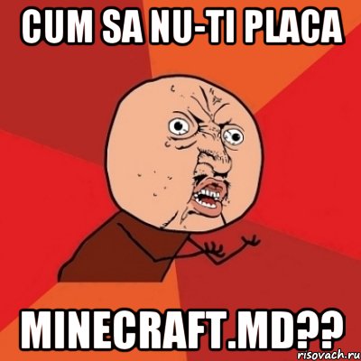 Cum sa nu-ti placa minecraft.md??, Мем Почему