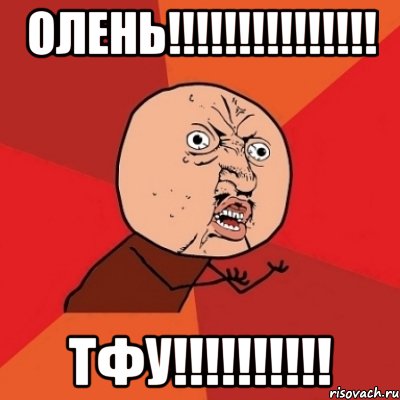 Олень!!!!!!!!!!!!!!! Тфу!!!!!!!!!!, Мем Почему