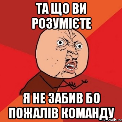 та що ви розумієте я не забив бо пожалів команду, Мем Почему