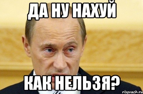 Да ну нахуй Как нельзя?, Мем путин