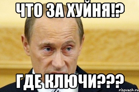 ЧТО ЗА ХУЙНЯ!? ГДЕ КЛЮЧИ???, Мем путин