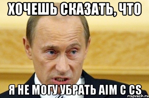 Хочешь сказать, что я не могу убрать aim с cs, Мем путин