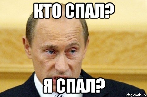 Кто спал? Я спал?, Мем путин