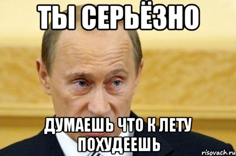 ты серьёзно думаешь что к лету похудеешь, Мем путин