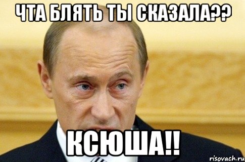 чта блять ты сказала?? КСЮША!!, Мем путин