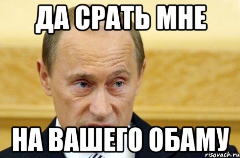 ДА СРАТЬ МНЕ НА ВАШЕГО ОБАМУ, Мем путин