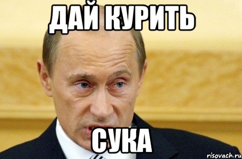 дай курить сука, Мем путин