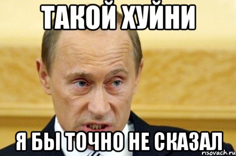 такой хуйни я бы точно не сказал, Мем путин