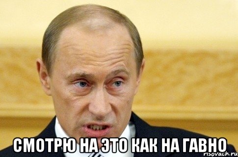  Смотрю на это как на гавно, Мем путин