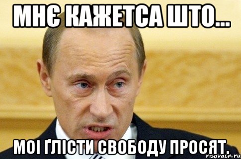 Мнє кажетса што... Моі ґлісти свободу просят., Мем путин