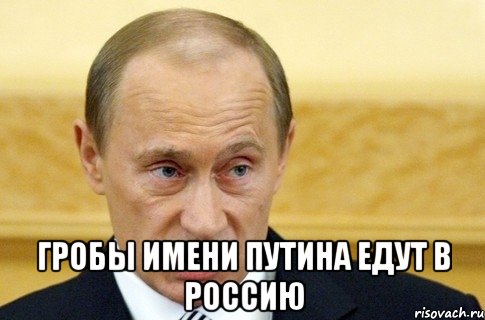  Гробы имени Путина едут в Россию, Мем путин