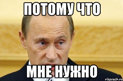 потому что мне нужно, Мем путин