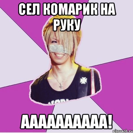 Сел комарик на руку АААААААААА!