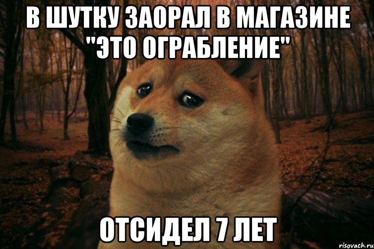 в шутку заорал в магазине "это ограбление" отсидел 7 лет