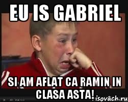 Eu is Gabriel Si am aflat ca ramin in clasa asta!, Мем  Сашок Фокин