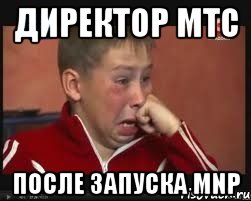 Директор МТС после запуска MNP, Мем  Сашок Фокин