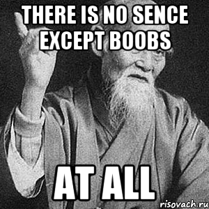 There is no sence except boobs at all, Мем Монах-мудрец (сэнсей)