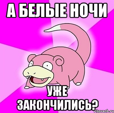 А белые ночи уже закончились?, Мем слоупок