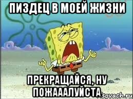 пиздец в моей жизни прекращайся, ну пожааалуйста, Мем Спанч Боб плачет