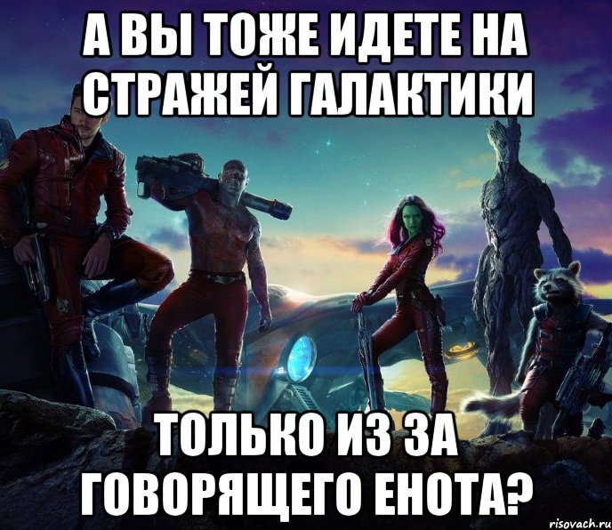 А вы тоже идете на стражей галактики Только из за говорящего енота?