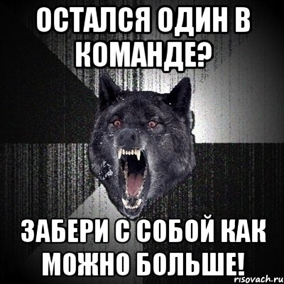 Остался один в команде? Забери с собой как можно больше!, Мем Сумасшедший волк