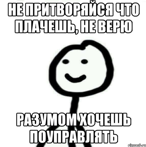 Не притворяйся что плачешь, не верю Разумом хочешь поуправлять, Мем Теребонька (Диб Хлебушек)