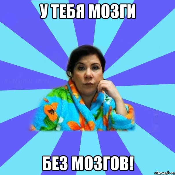 У тебя мозги без мозгов!, Мем типичная мама