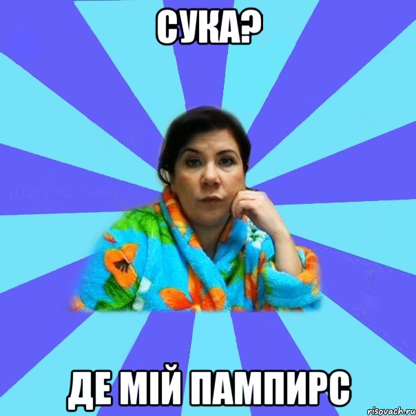 СУКА? ДЕ МІЙ ПАМПИРС, Мем типичная мама