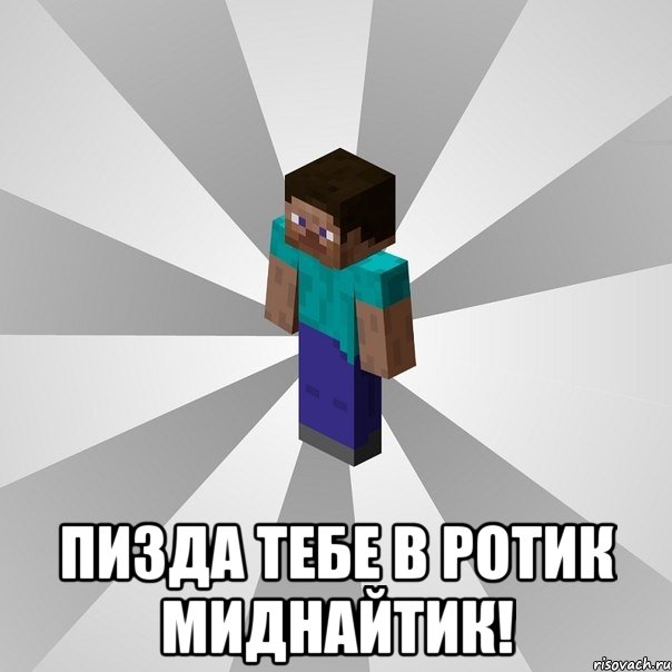  Пизда тебе в ротик Миднайтик!, Мем Типичный игрок Minecraft