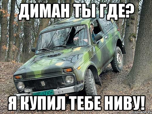 Диман ты где? Я купил тебе Ниву!