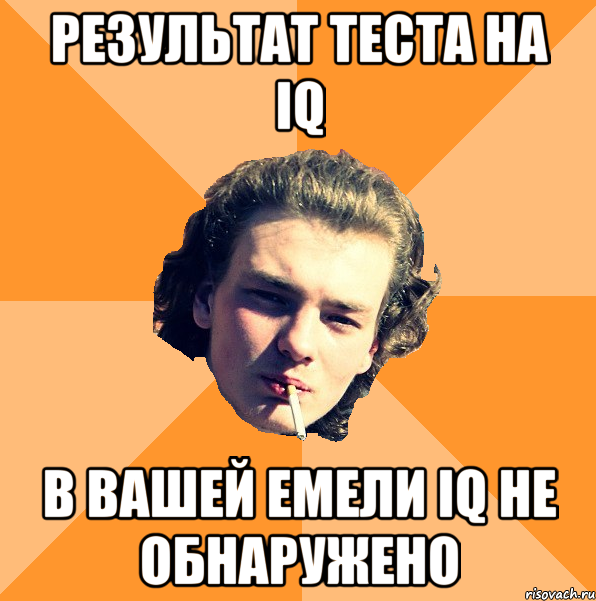 Результат теста на IQ В вашей Емели IQ не обнаружено