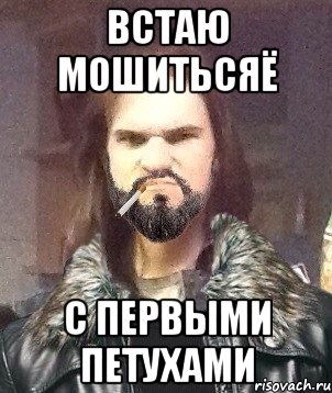 Встаю мошитьсяё С первыми петухами