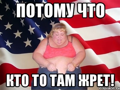 Потому что Кто то там жрет!, Мем Толстая американка