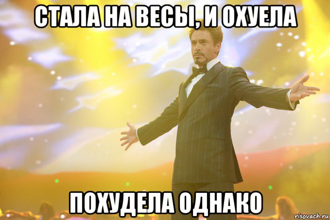 стала на весы, и охуела похудела однако, Мем Тони Старк (Роберт Дауни младший)