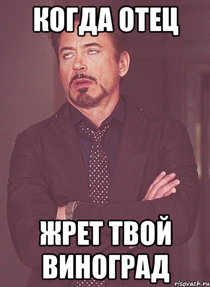 Когда отец жрет твой виноград, Мем твое выражение лица